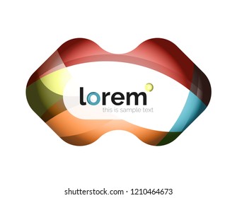 Geometric convergence vector business icon template