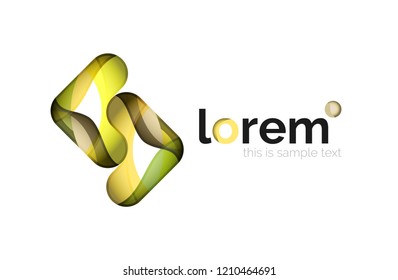 Geometric convergence vector business icon template