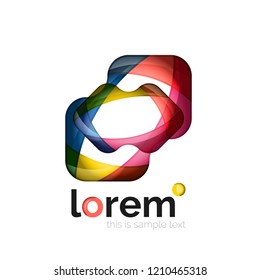 Geometric convergence vector business icon template