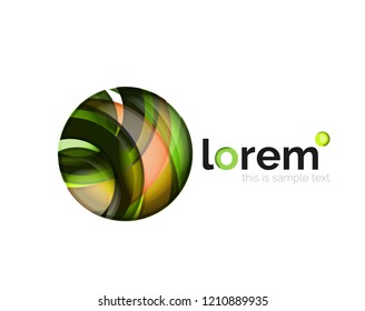 Plantilla de icono de negocio de vector de convergencia geométrica