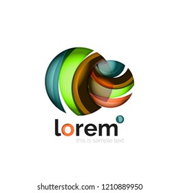 Geometric convergence vector business icon template