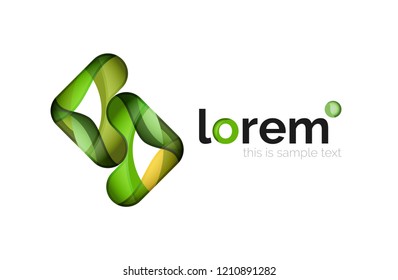 Geometric convergence vector business icon template