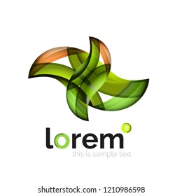 Geometric convergence vector business icon template