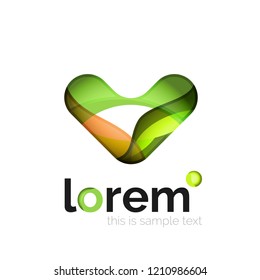 Geometric convergence vector business icon template