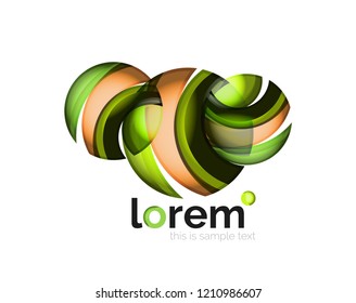 Geometric convergence vector business icon template