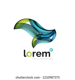 Geometric convergence vector business icon template