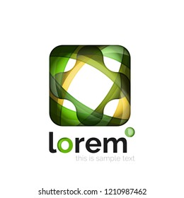 Geometric convergence vector business icon template