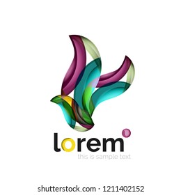 Geometric convergence vector business icon template