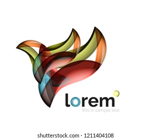 Plantilla de icono de negocio de vector de convergencia geométrica