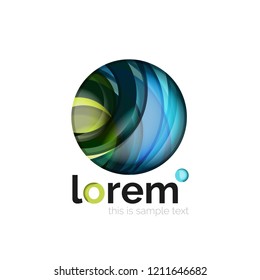 Geometric convergence vector business icon template