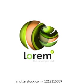 Geometric convergence vector business icon template