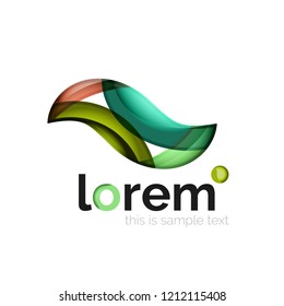 Geometric convergence vector business icon template