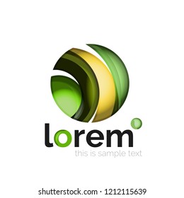 Geometric convergence vector business icon template