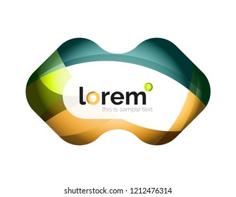 Geometric convergence vector business icon template