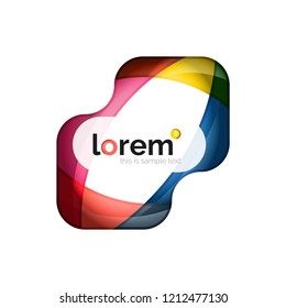 Geometric convergence vector business icon template