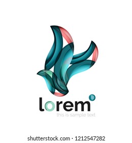 Geometric convergence vector business icon template