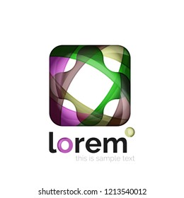 Geometric convergence vector business icon template
