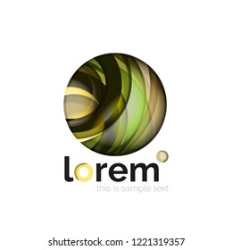 Geometric convergence vector business icon template