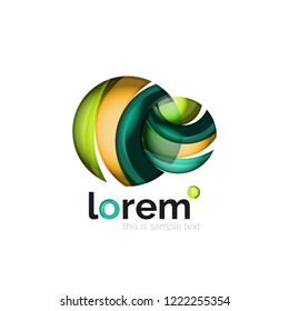 Geometric convergence vector business icon template