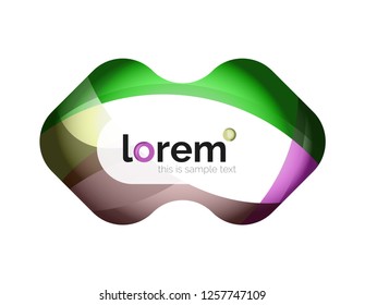 Geometric convergence vector business icon template