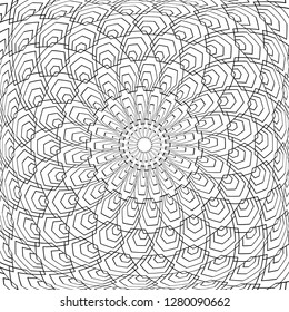 Geometric convex rotation pattern. Abstract design. Vector art