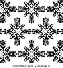 geometric cool abstract floral pattern