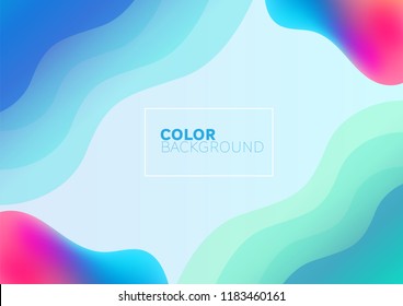 Geometric Cool background. Simple shapes with trendy gradients composition.