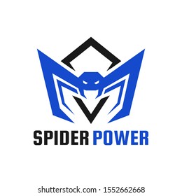 Geometric cool Modern Spider Logo design 