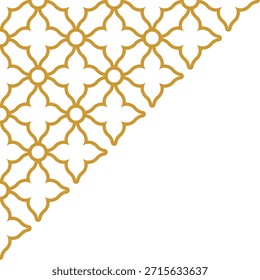 Geometric corner decoration in Arabic style