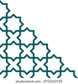 Geometric corner decoration in Arabic style