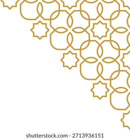 Geometric corner decoration in Islamic style