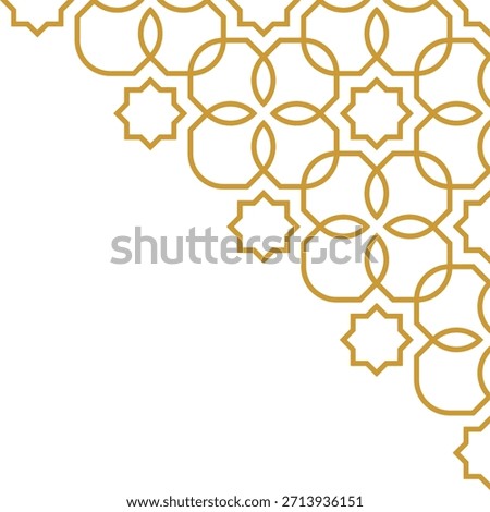 Geometric corner decoration in Islamic style