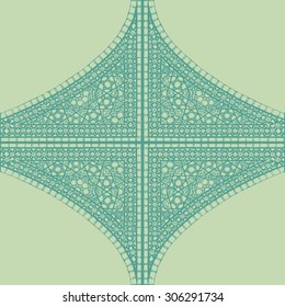 Geometric corner frame pattern ethnic tile colorful abstract background vector