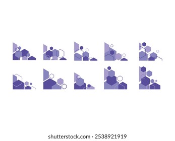Geometric Corner Shape Element Set