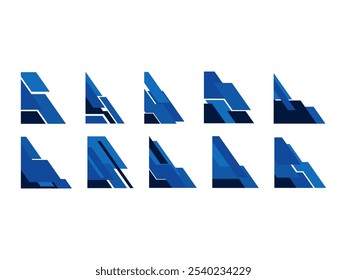 Geometric Corner Shape Element Set