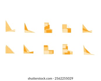 Geometric Corner Shape Element Set