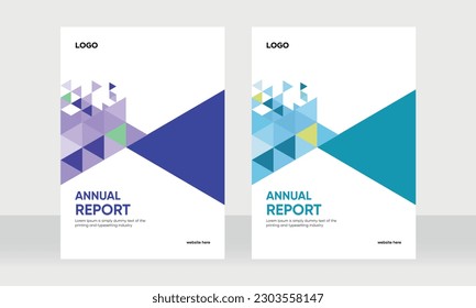 geometric corporate annual report cover vector illustration, minimal geometric annual report cover, brochure, magazine, flyer, booklet, annual report cover