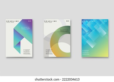 Geometric Corporate Book Cover Design Template in A4. Can be adapted to Brochures, Annual reports, magazines, Posters, Business presentations, portfolios, flyers, banners, or Websites.