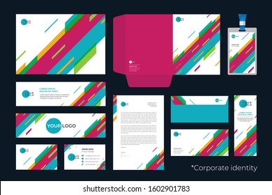 Geometric Corporate Business Brand Identity Design Stationary Template