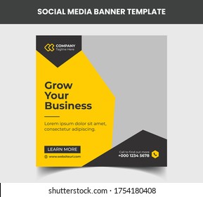 Geometric Corporate Creative Modern Business square web Social Media banner Template. Elegant sale and discount promo ads. For digital marketing.