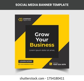 Geometric Corporate Creative Modern Business square web Social Media banner Template. Elegant sale and discount promo ads. For digital marketing.