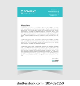 Geometric Corporate Letterhead Template Abstract Design 