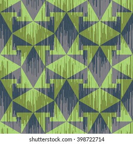 Geometric counter change pattern seamless vector background tile
