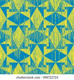 Geometric counter change pattern seamless vector background tile
