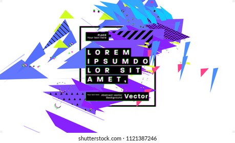 Geometric cover background with abstract liquid dynamic fluid shapes. Vector illustration