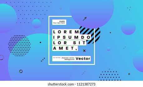 Geometric cover background with abstract liquid dynamic fluid shapes. Vector illustration