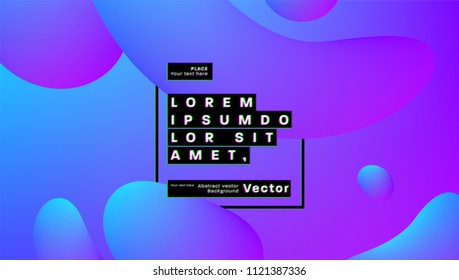 Fondo geométrico de la cubierta con formas abstractas de líquido líquido dinámico fluido. Ilustración del vector