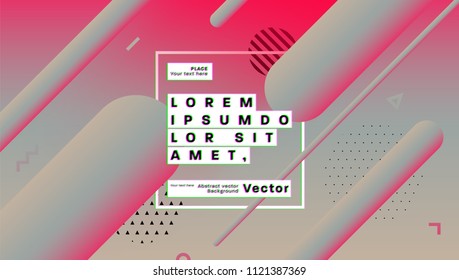 Geometric cover background with abstract liquid dynamic fluid shapes. Vector illustration