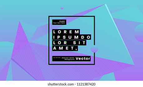 Geometric cover background with abstract liquid dynamic fluid shapes. Vector illustration