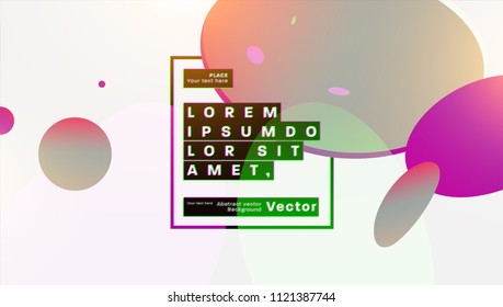 Fondo geométrico de la cubierta con formas abstractas de líquido líquido dinámico fluido. Ilustración del vector